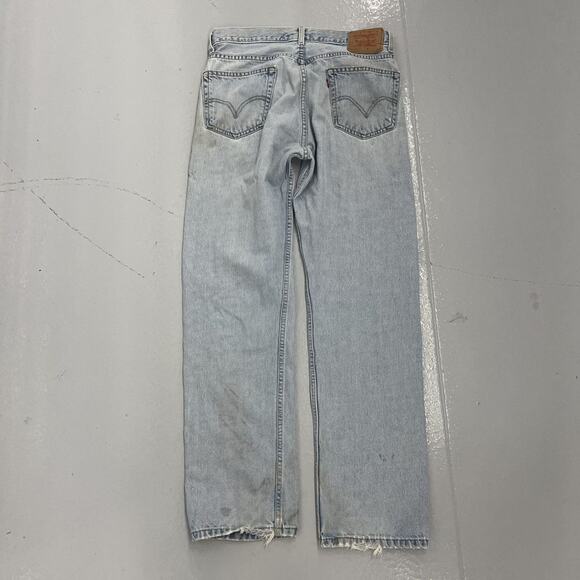Vintage Y2k Levis's 505 Blue Regular Fit Jeans 32x32 - Picture 3 of 7